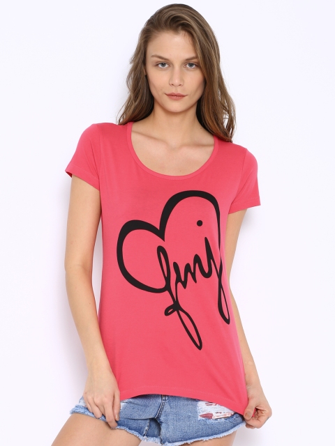 

Flying Machine Pink Printed T-shirt