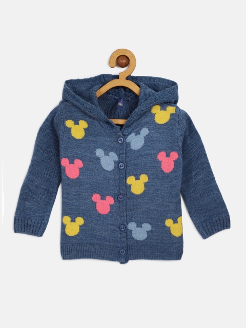 

YK Disney Girls Blue Printed Sweater Vest Sweater