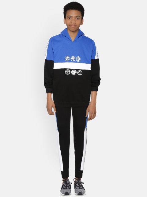 

YK Marvel Boys Black & Blue Colourblocked Tracksuit