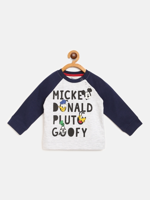 

YK Disney Boys Off-White & Navy Blue Mickey & Friends Printed Sweatshirt