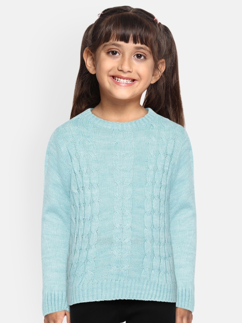 

YK Girls Blue Cable Knit Pullover Sweater