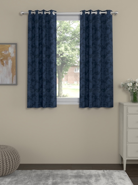 

ROSARA HOME Navy Blue Single Window Curtain