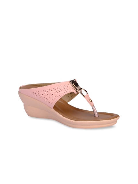 

Khadims Women Pink Solid Sandals