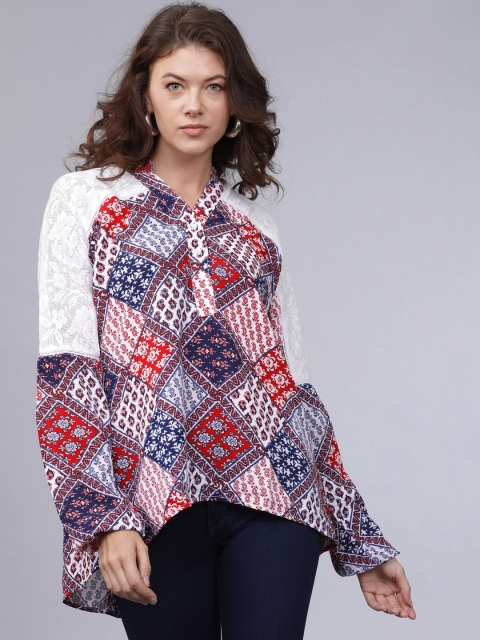 

Folklore Women Multicoloured Printed A-Line Top, Multi
