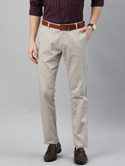 

British Club Men Grey Slim Fit Printed Chinos