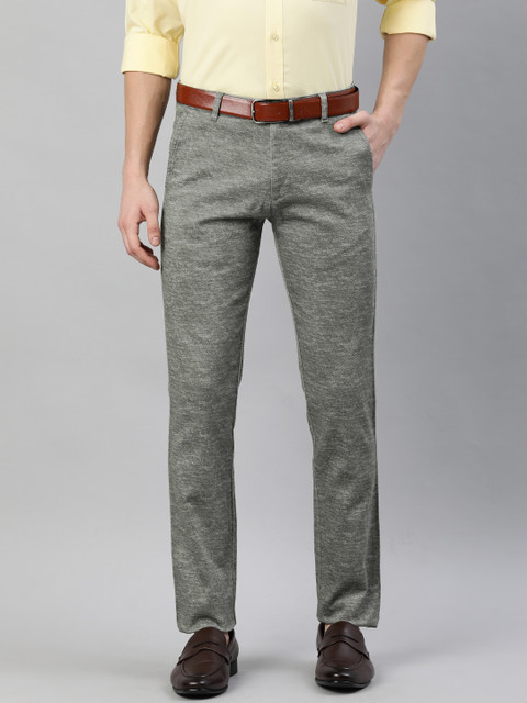 

British Club Men Green Slim Fit Solid Chinos