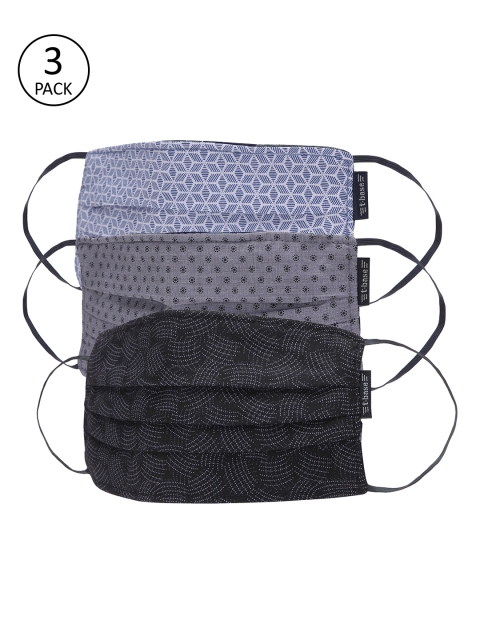 

t-base Unisex Assorted Pack Of 3 2-Ply Outdoor Reusable Fabric Face Masks
