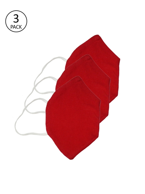 

The Vanca Unisex 3 Pcs 3-Ply Reusable Outdoor Masks, Red