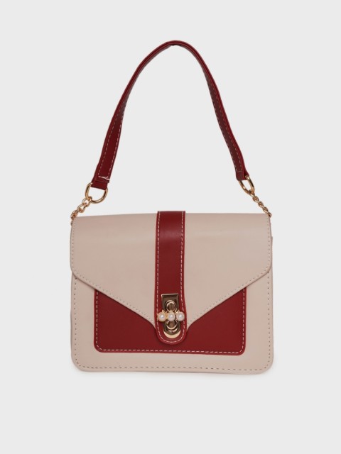 

DIVA WALK Pink & Red Colourblocked Sling Bag
