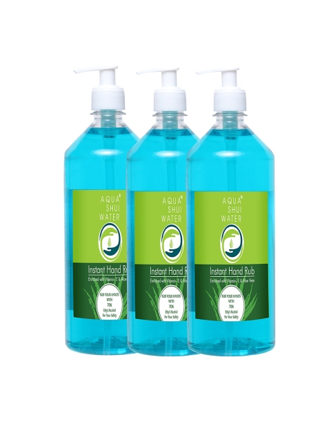

Aqua Shui Water Pack Of 3 Instant Hand Rub Sanitizer, Blue