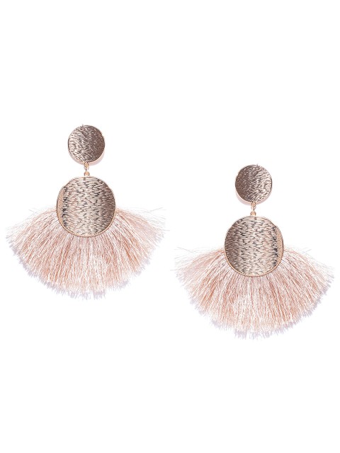 

Blueberry Gold-Plated & Beige Geometric Drop Earrings