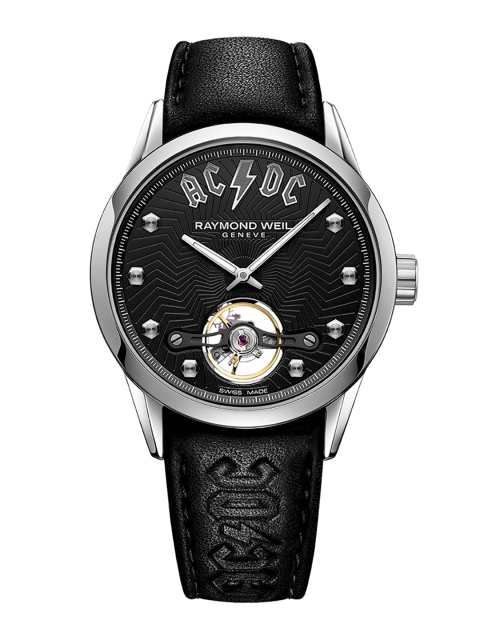 

Raymond Weil Men Black Leather Analogue Freelancer Watch 2780-STC-ACDC1