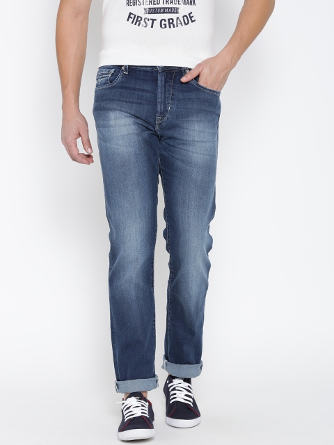 

Flying Machine Blue Django Straight Fit Stretchable Jeans
