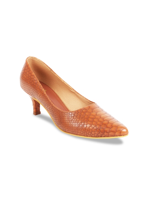 

Rocia Women Tan-Brown Snake Skin Textured Pumps