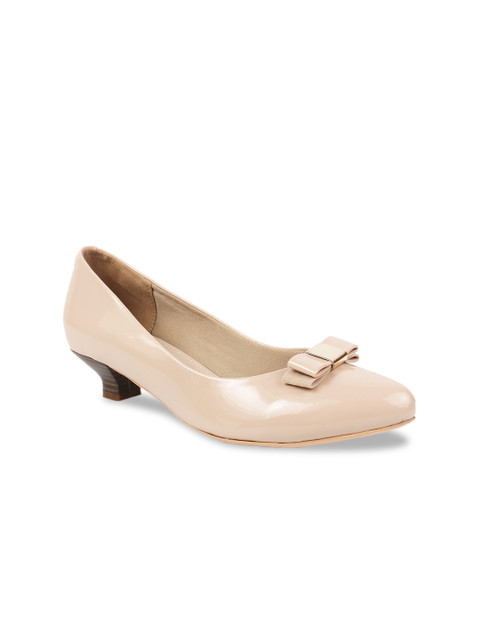 

Rocia Women Beige Solid Pumps with Bow Detailing