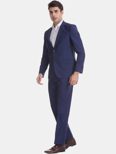 

Arrow Men Blue Solid Single-Breasted Formal Suit