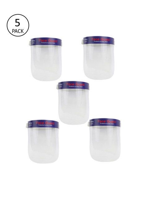 

yelloe Unisex Pack of 5 Multipurpose Face Shields, Transparent