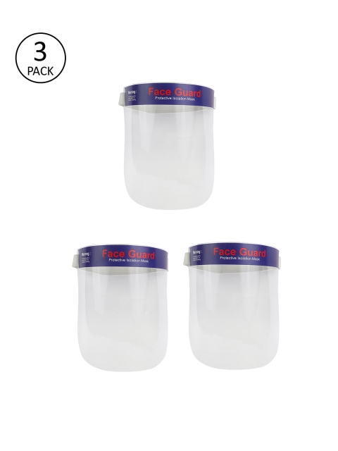 

yelloe Transparent Pack of 3 Multipurpose Reusable Face Shields