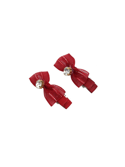 

Stoln Red Pack of 2 Embellished Alligator Hair Clips