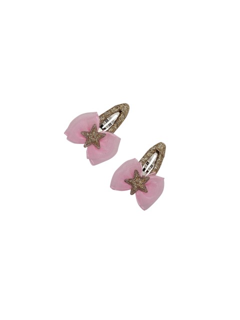 

Stoln Pink Pack of 2 Embellished French Barrettes