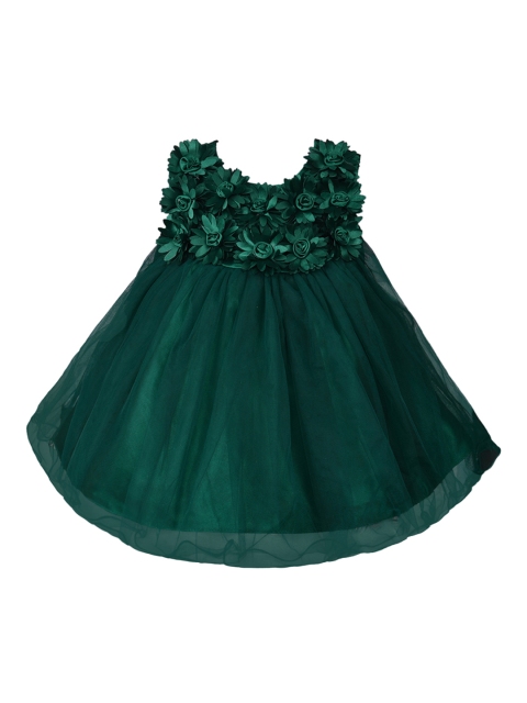 

Wish Karo Girls Green Solid Empire Dress