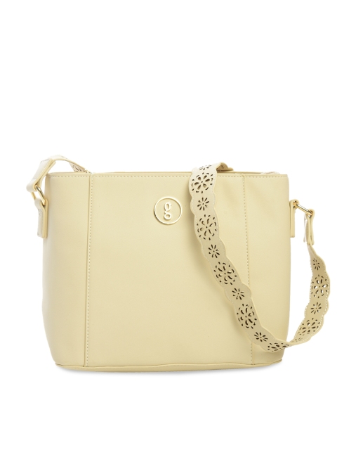 

Global Desi Beige Solid Sling Bag