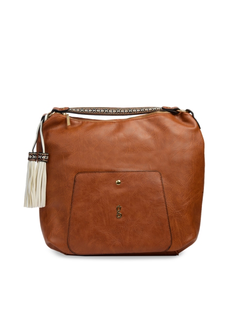 

Global Desi Tan Brown Solid Hobo Bag
