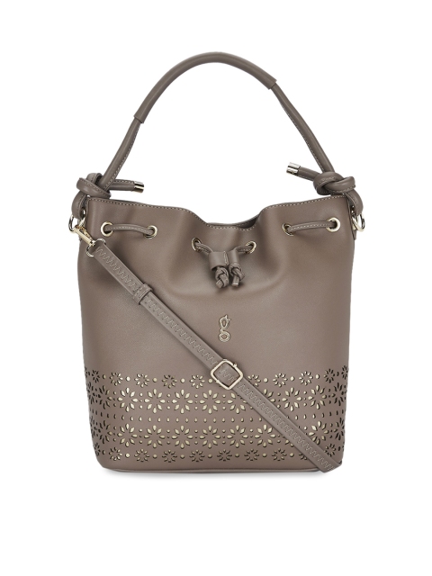 

Global Desi Brown Solid Handheld Bag