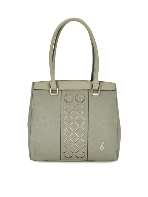 

Global Desi Green Solid Handheld Bag