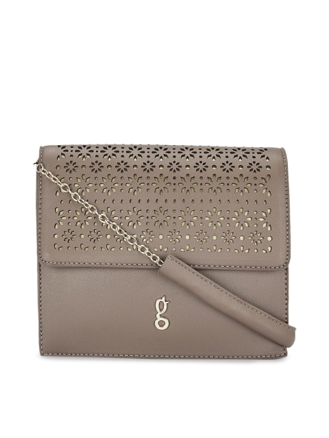 

Global Desi Brown Solid Sling Bag