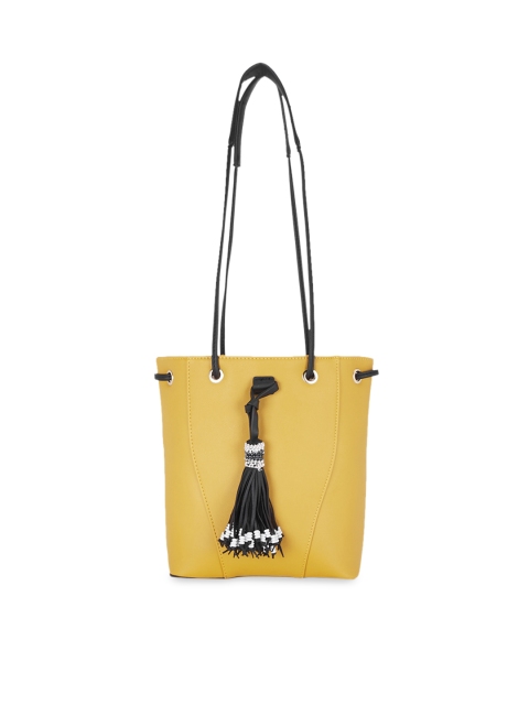 

Global Desi Yellow Solid Tote Bag