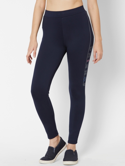 

Sweet Dreams Women Blue & White Solid Slim Fit Track Pants