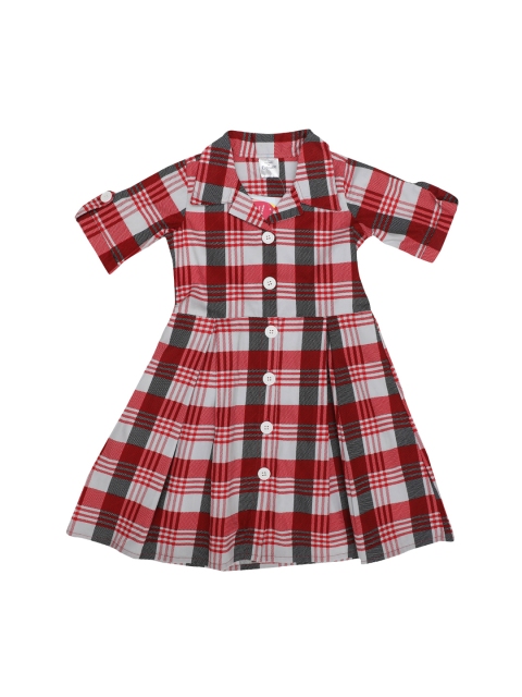 

Doodle Girls Red & White Checked Shirt Dress