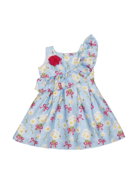 

Doodle Girls Blue Printed Fit and Flare Dress