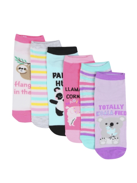 

The Childrens Place Girls Pack of 6 Assorted Ankle-Length Socks