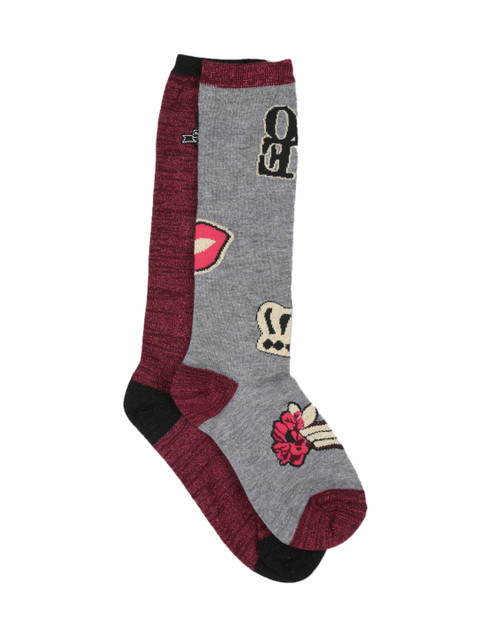 

The Childrens Place Girls Pack of 2 Assorted Calf-Length Love Socks