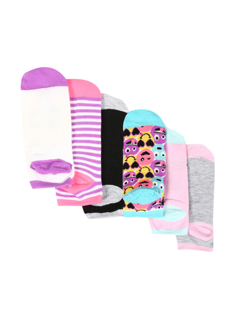 

The Childrens Place Girls Pack of 6 Assorted Ankle-Length Socks