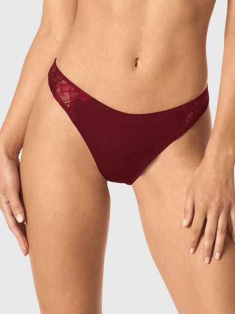 

La Senza Women Maroon Bikini Briefs 11152297-92Q1