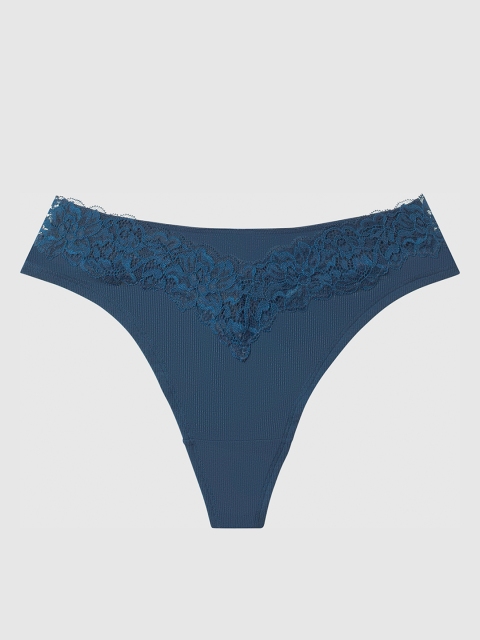 

La Senza Women Blue Solid Thongs 11159207-0SIK