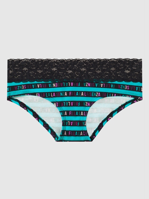 

La Senza Women Turquoise Blue & Black Remix Hipster Briefs 11052615-4DLR, Assorted