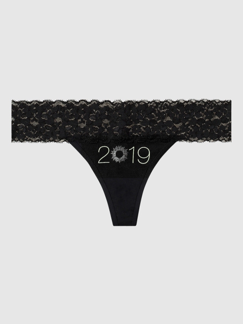 

La Senza Women Black Printed Thongs 11059972-4DQ0