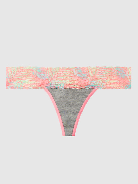 

La Senza Women Grey Solid Thongs 11059972-4J7N
