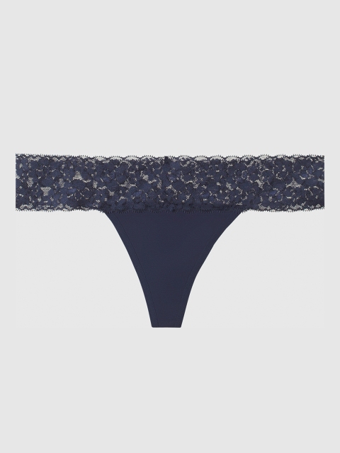 

La Senza Women Navy Blue Solid Thongs 11059972-02M4