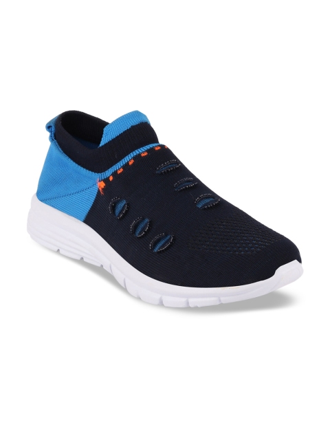 

FAUSTO Men Navy Blue Mesh Walking Shoes
