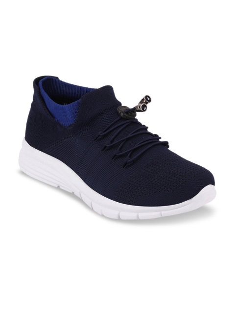 

FAUSTO Men Navy Blue Mesh Running Shoes