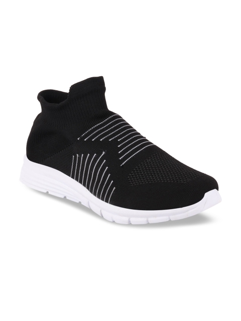 

FAUSTO Men Black & White Mesh Walking Shoes