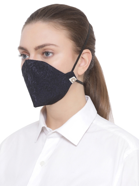 

VASTRAMAY Unisex 3-Ply Reusable Outdoor Head Band Cloth Masks, Navy blue