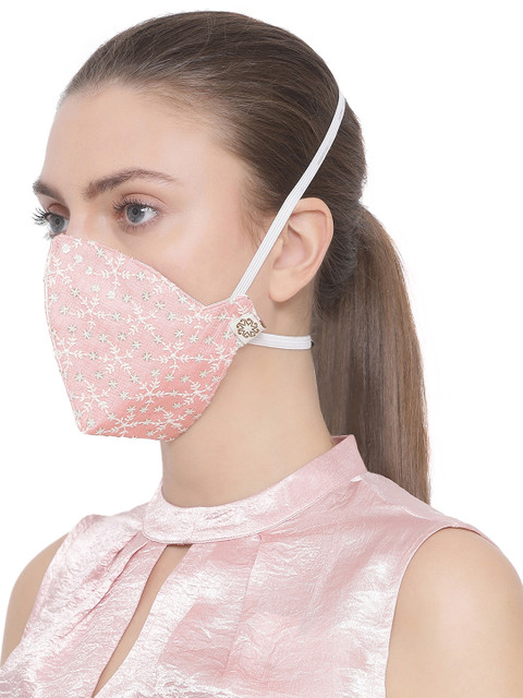 

VASTRAMAY Unisex 3-Ply Reusable Protective Outdoor Mask, Pink