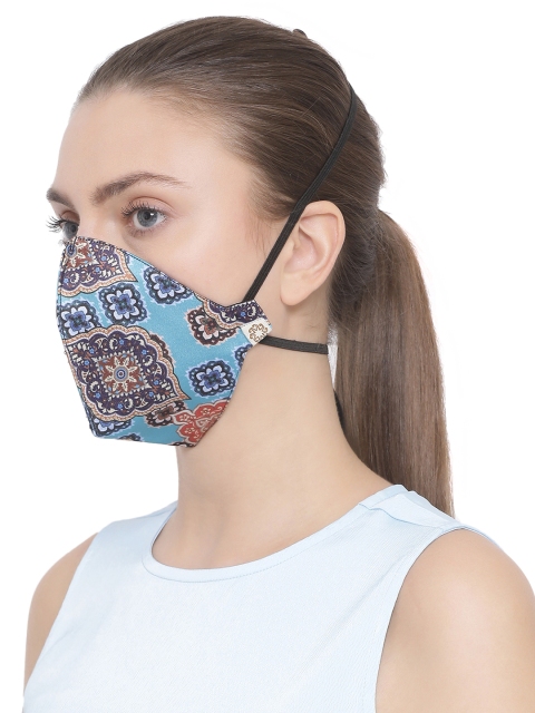 

VASTRAMAY Unisex Blue 3-Ply Reusable Protective Outdoor Mask