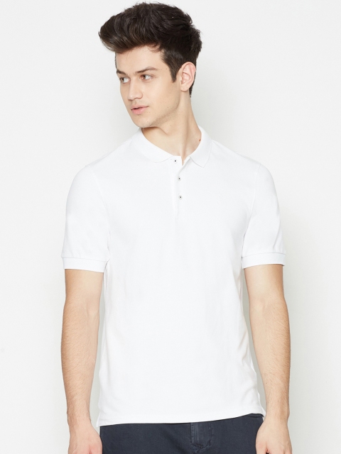 

Bruun & Stengade Men White Polo Collar T-shirt